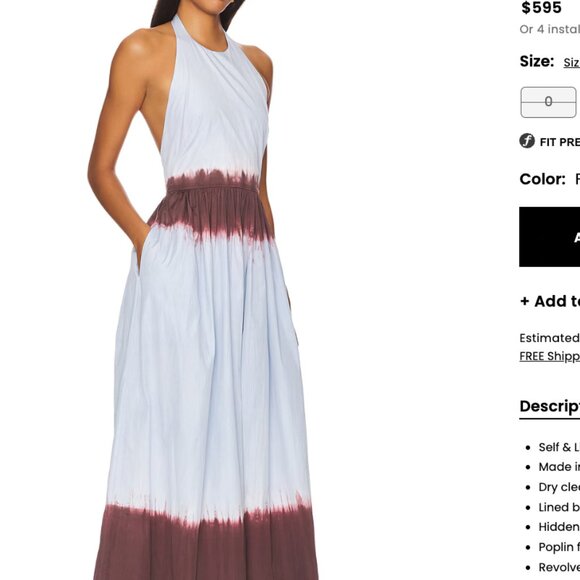 ALC Ltd. Blair Maxi Dress Sz.10 - Picture 1 of 2